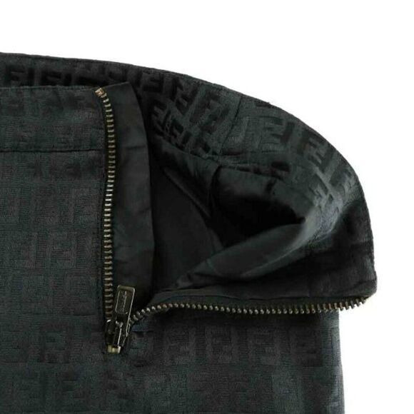 Fendi Black Zucca Monogram Pencil Skirt - Size 40 - Picture 5 of 6
